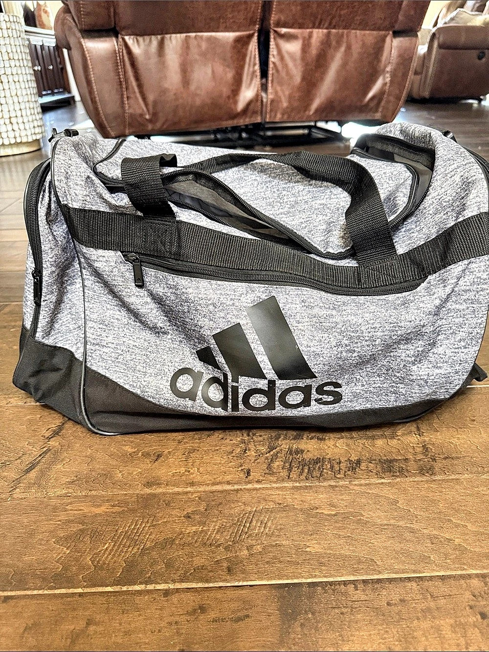 adidas Defender IV Medium Duffel Bag Gray & Black